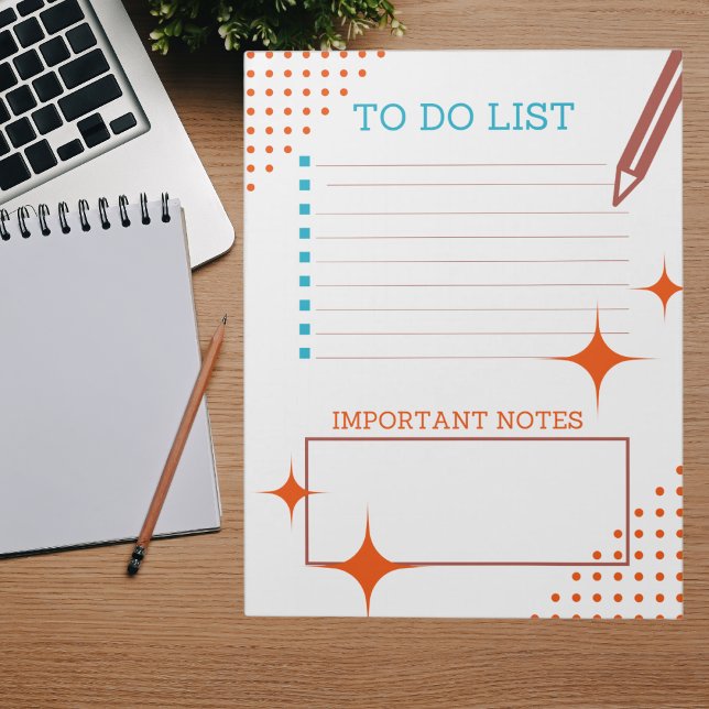 Modern Stylish Unique Trendy To Do List Notepad (Creator Uploaded)
