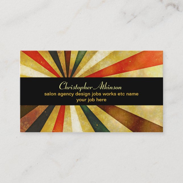 modern stylish vintage retro design business card (Front)