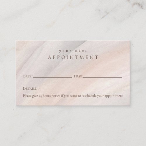 Modern Stylish Watercolor Appointment card