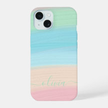 Modern Stylish Watercolor rainbow Monogram