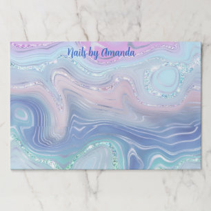 Modern Stylish Watercolor Swirl Monogrammed   Paper Pad