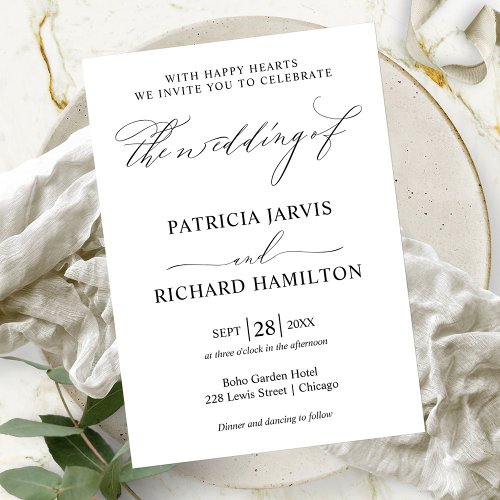 Modern Stylish Wedding Invitation