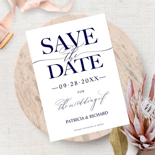 Modern Stylish Wedding Save The Date Non Photo Invitation