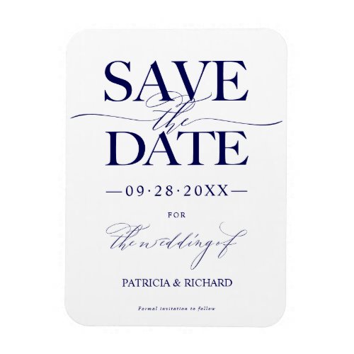 Modern Stylish Wedding Save The Date Non Photo Magnet