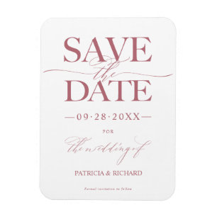 Modern Stylish Wedding Save The Date Non Photo Magnet