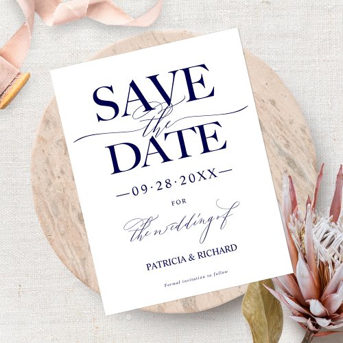 Modern Stylish Wedding Save The Date Non Photo Postcard