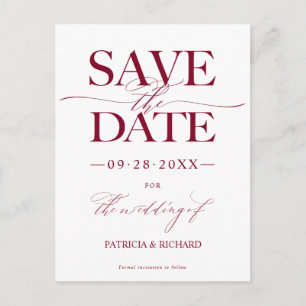 Modern Stylish Wedding Save The Date Non Photo Postcard