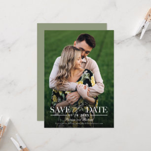 Modern Stylish Wedding Save The Date Photo Invitation