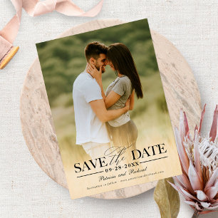 Modern Stylish Wedding Save The  Date Photo Invitation