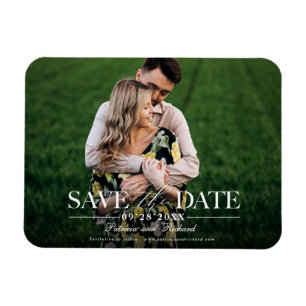 Modern Stylish Wedding Save The Date Photo Magnet