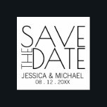 Modern Stylish Wedding Save the Date Rubber Stamp<br><div class="desc">Modern Stylish Wedding Save the Date Rubber Stamp
featuring phrase "Save the Date" with name and date in modern font style.</div>