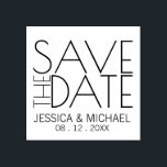 Modern Stylish Wedding Save the Date Rubber Stamp<br><div class="desc">Modern Stylish Wedding Save the Date Rubber Stamp
featuring phrase "Save the Date" with name and date in modern font style.</div>