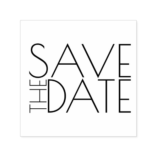 Modern Stylish Wedding Save the Date Self_inking Stamp