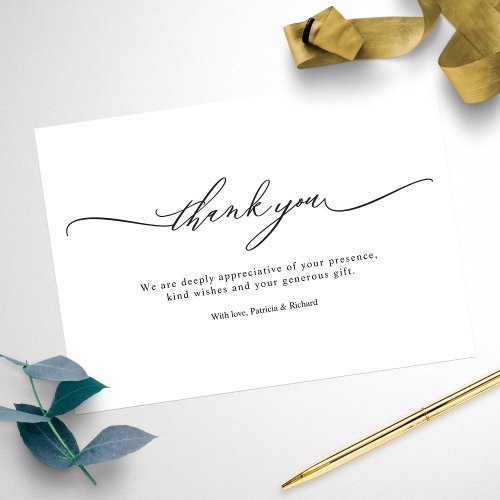 Modern Stylish Wedding Thank You Cards