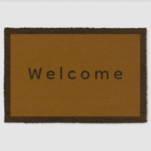 Modern Stylish "Welcome" Doormat for Front Door Fiber Doormat