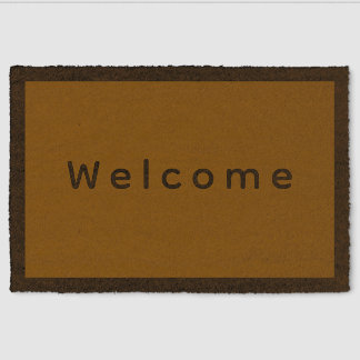 Modern Stylish "Welcome" Doormat for Front Door Fiber Doormat