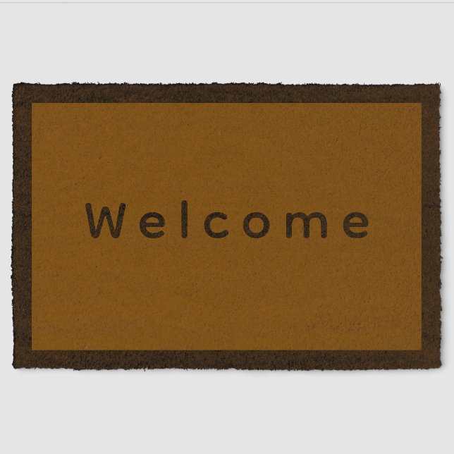 Modern Stylish "Welcome" Doormat for Front Door Fiber Doormat (Front)