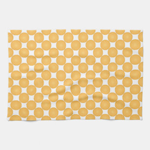 Modern Stylish Yellow Polka Dot Kitchen Towel