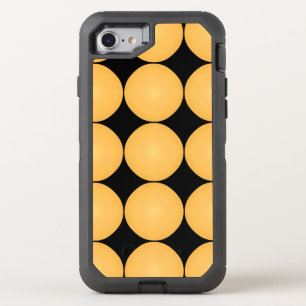 Modern Stylish Yellow Polka Dot OtterBox Defender iPhone SE/8/7 Case