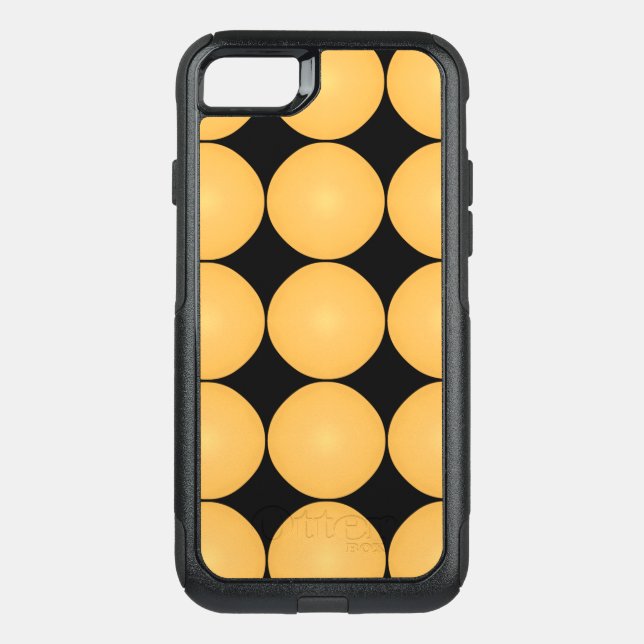 Modern Stylish Yellow Polka Dot Otterbox iPhone Case (Back)