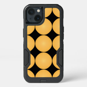 Modern Stylish Yellow Polka Dot iPhone 13 Case
