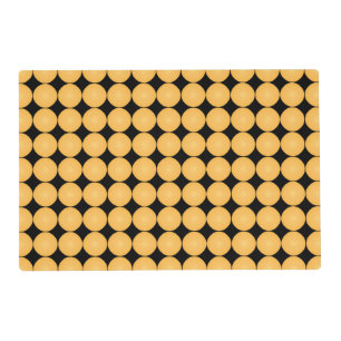 Modern Stylish Yellow Polka Dot Placemat