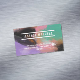 Modern Stylist Art Business Card Magnet