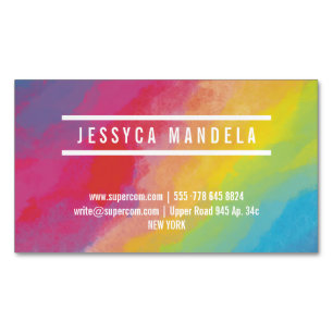 Modern Stylist Art Business Card Magnetic