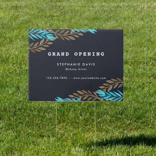 Modern Stylist Black Gold Business Sign (Insitu)