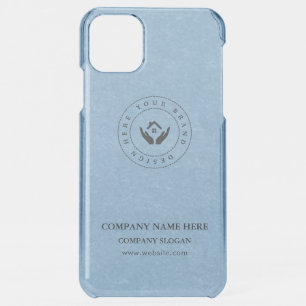 Modern stylist editable business logo name & text iPhone 11 pro max case