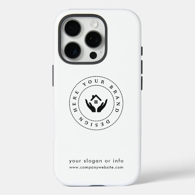 Modern stylist editable logo and text Case-Mate iPhone case (Back)