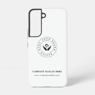 Modern stylist editable logo and text samsung galaxy s22 case