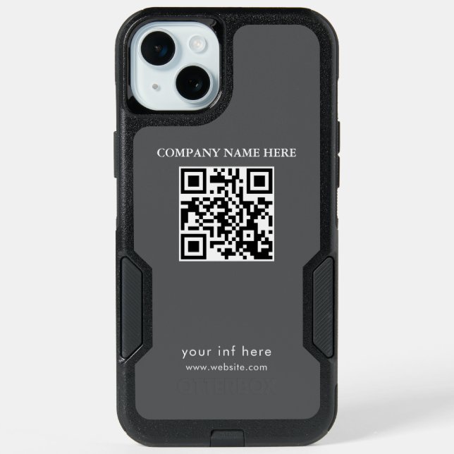 Modern stylist editable qr code Otterbox Case (Back)
