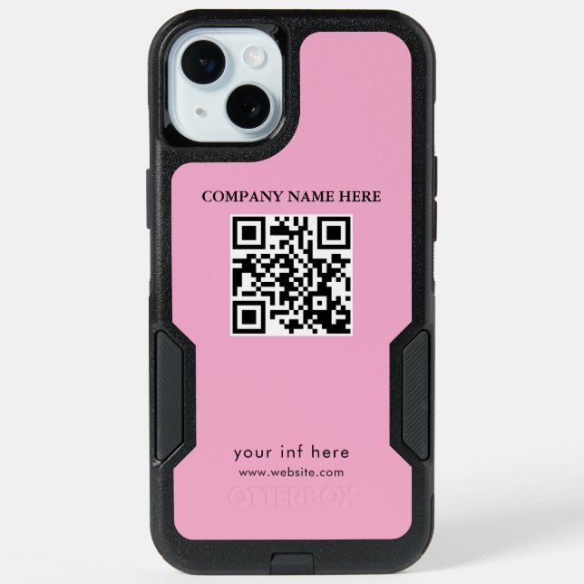 Modern stylist editable qr code Otterbox Case (Back)