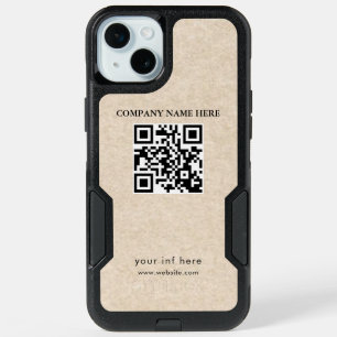 Modern stylist editable qr code Otterbox Case