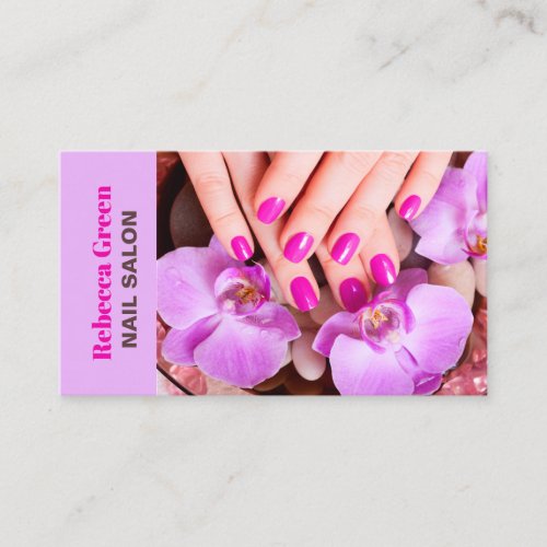 Modern Stylist Manicurist Nail Artist Nail Salon Business Card