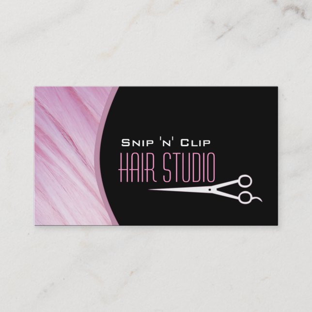 Modern Stylist Salon Appointment Business Card (Front)