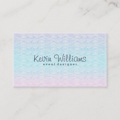 Modern Stylized Beach With Water Waves Business Card