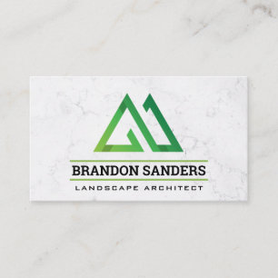 Modern Stylized Green Logo Business Card