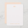 Modern Subtle Monogrammed Initial & Name Note Card