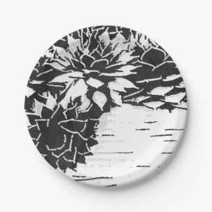 Modern Succulent Cactus Plants Paper Plates