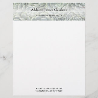 Modern Succulent Garden Nursery Green Botanicals Letterhead