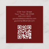 Modern Succulent Qr Code Botanical Cactus Square Business Card 