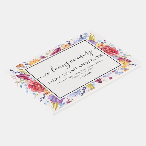Modern Succulents Memorial Funeral Remembrance Guest Book