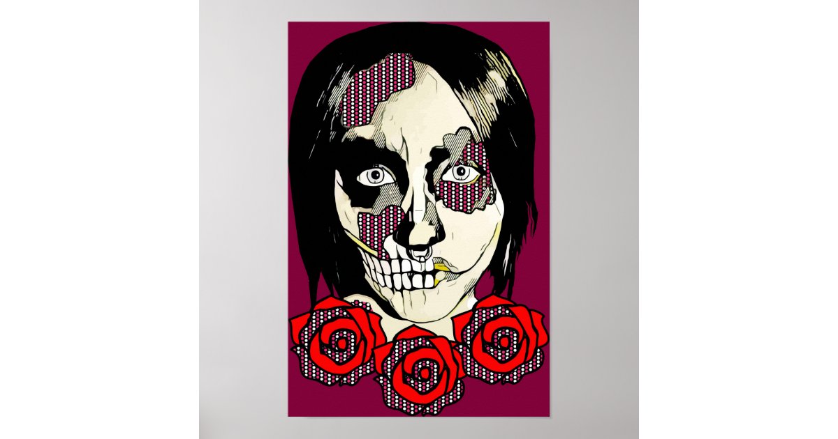  Fantasy Photo Poster Sugar Skull Makeup Girls Art Dia