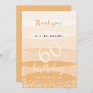 Modern Summer Birthday Party In Pink Thank You Card