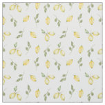 Modern Summer Bright Yellow Lemon Fruit Pattern Fabric