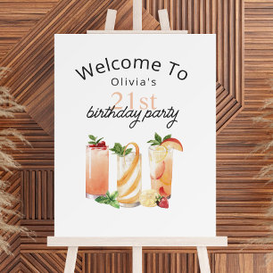 Modern Summer Cocktails 21st Birthday Party Foam Board