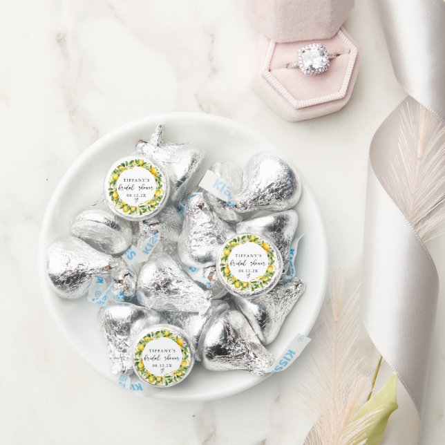 Modern Summer  Lemon Citrus Bridal Shower Hershey®'s Kisses® (Wedding)