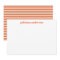 Modern Summer Orange Striped Personalized Name
